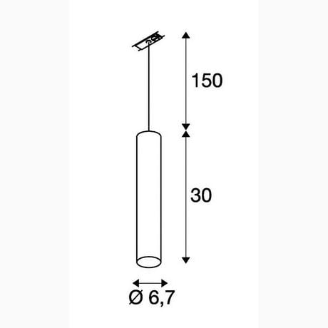 Koop SLV Enola B 1-Phase Track Hanglamp Zwart Online - Peeq